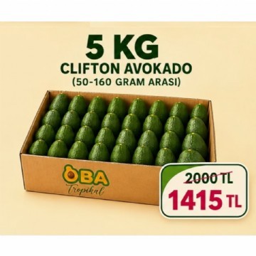 5 KG CLIFTON AVOKADO ( 50 - 160 GR ARASI ) 